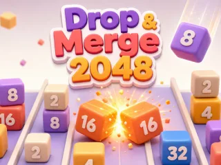 Drop & Merge 2048 cover art — free online puzzle game